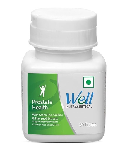 [BRSRYFQDO4GWMCDL] Well Prostate Health With Green Tea, Gokshura & Flax Seed Extracts, 30 Tablets
