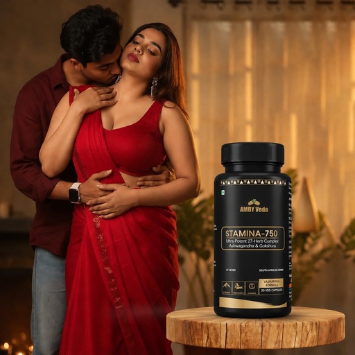 [BRSRGBLQAEIQEEQZ] AMBY Veda STAMINA-750 HeRbAl Capsules | 27 Ayurvedic Herbs " 30 "Veg Capsules