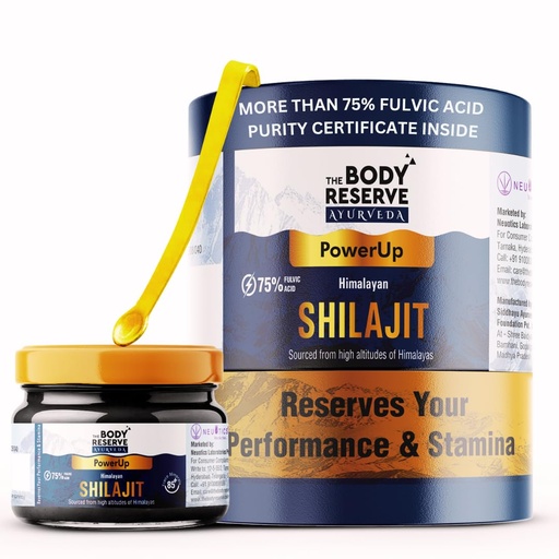 [BRSREHD6DMNBYHYZ] The Body Reserve Shilajit For Men 20gm Shilajeet Resin 500mg/Serving, 40 Servings More Than 75% Fulvic Acid, Purity Certificate Inside Box Sourced From Himalayas 19,000Ft, Shilajit Resin For Men Women 100% Ayurvedic