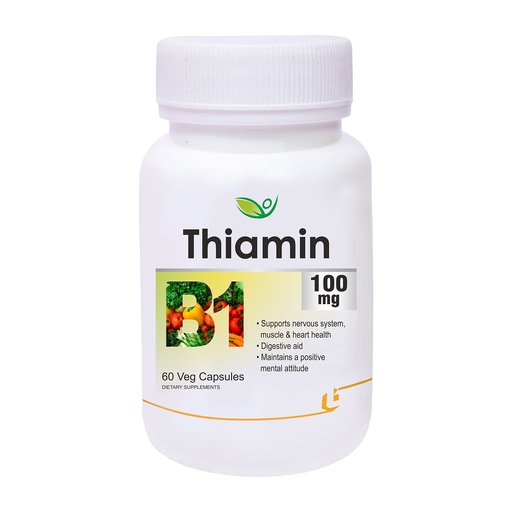 [BRSRMFL6BMMRY2Y7] Biotrex Nutraceuticals Thiamin (Vitamin B1) - 60 Veg Capsules