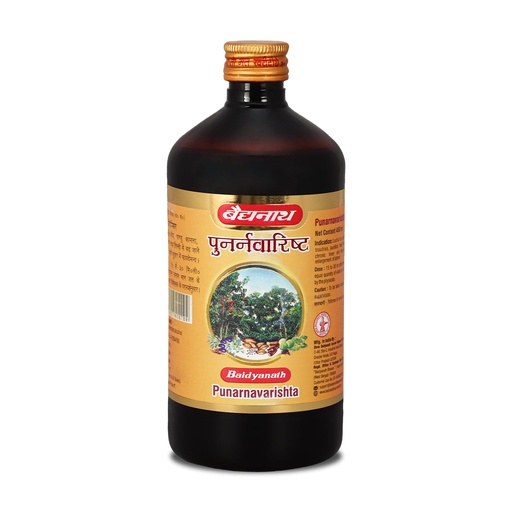 [BRSRAZQYBECWAHTZ] Baidyanath Ayurved Punarnavarishta - 450ML | An Ayurved Formulation Helpful In Liver & Kidney Disorders, Body Pains, Skin Diseases