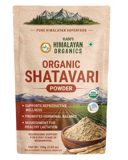 [BRSRGZT5PMGQO3LV] Vlado's Himalayan Organics Shatavari Powder 100gms | Promotes Lactation Naturally | Helps Maintain Hormonal Balance