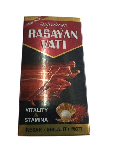 [BRSWGYAPB4PR6A3Z] Ayurvedic Raj Vaidya Rasayan Vati 30 Tablet With Kesar Shilajit & Moti