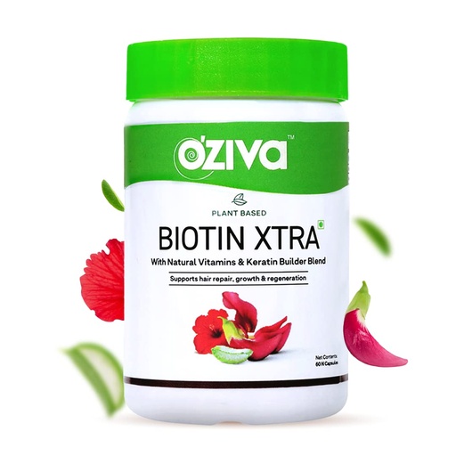 [BRSW2AAYCN6BS3TH] OZiva Plant Based Biotin Xtra | hair growth & Regeneration | Pack of 1