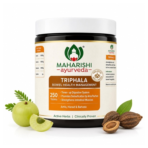 [BRSRMCA2BMPAACLF] Maharishi Ayurveda Triphala Tablets 1000 MG | Supports Healthy Digestion | Improves Bowel Wellness| Relieves Constipation | Pure Herbs Used | (250 Tablets (Pack of 1))