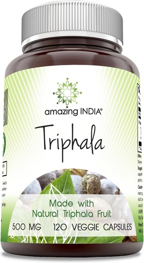 [BRSWKGT2CUDWECT4] Niesamowite Indie Natural Triphala Supplement Equipment 124; 500 Mg per Serving Equipment 124; 120 Veggie Capsules Equipment 124; Non-GMO Equipment 124; Gluten- Free Equipment 124; Made in USA