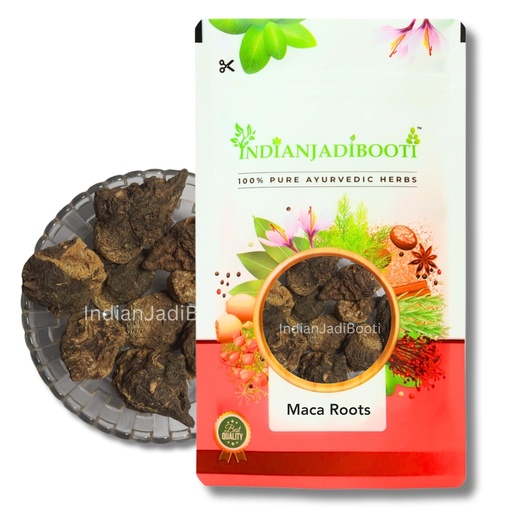 [BRSREYL3AQARADIY] IndianJadiBooti Pure Black Maca Roots (Lepidium Meyenii) | Raw Peruvian Adaptogen for Stamina, Masculine Vitality & Athletic Endurance (100 Grams) | Pack Of 2