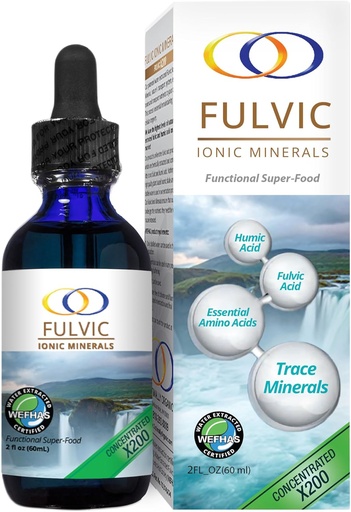 [BRSWIZYOCUDWOFQV] Extraction optimale d'eau organique Fulvic Ionique Minéraux X200 - Acide fulvic bioactif breveté, acide humique, minéraux traces, électrolytes et acides aminés essentiels - 5 mois et plus