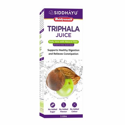 [BRSWYZIFCIIQYELB] Baidyanath Asli Ayurved Triphala Juice |Herbal Laxative For Digestive Wellness| 100% Natural And Ayurvedic - 1litre, Pack of 1