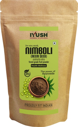 [BRSRMYYLBYHBA3TX] IYUSH Herbal Ayurveda Neem Seed Powder – 400gm | Nimboli Beej Powder | Nimboli Seed Powder |