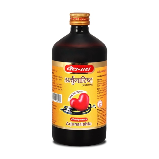 [BRSW2YYCCB5BMCD6] Baidyanath Ayurved Arjunarishta Syrup - 450ml | Helps in Management of Blood Pressure | Helpful in maintaining wellness of Heart Problems (Pack of 1)