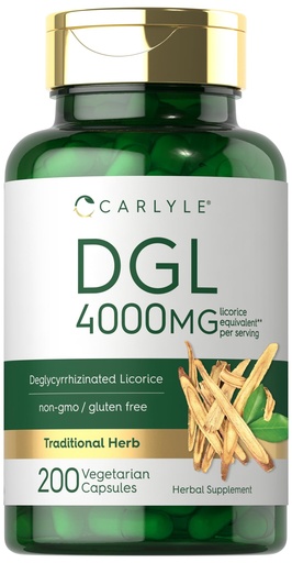 [BRSRO2Y2AFYB62TV] Carlyle DGL | 200 Capsules | Deglycyrrhizinated Licorice | Vegetarian, Non-GMO & Gluten Free Supplement