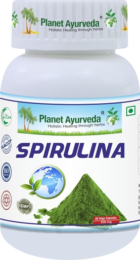 [BRSWGZ3QCNYWOCTX] Planet Ayurveda Spirulina Capsules For Men And Women | GreenSuper Food For Weight Management & Immunity Booster | Helps In Healthy Heart - 60 Vegetarian Capsules