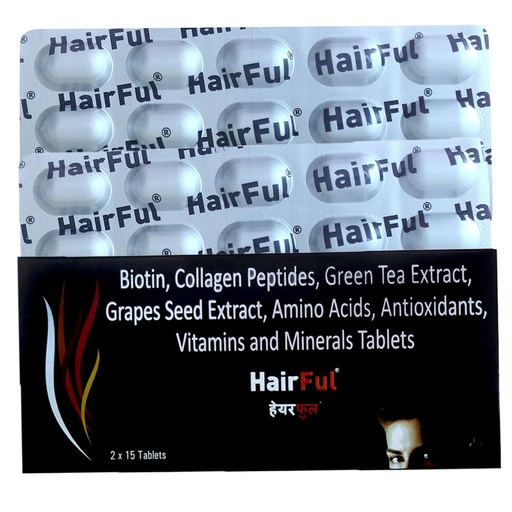 [BRSW2GDQO4BRQFYV] HairFul Healthy Hair Supplement 30 Tablets (Pack of 2 X 15)
