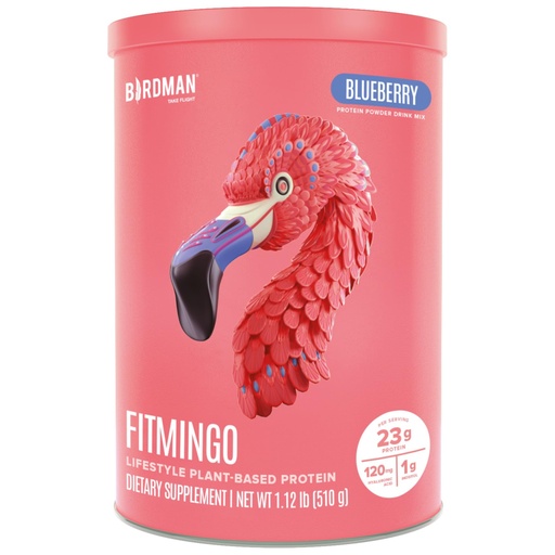 [BRSRAYAZCNYGGE33] BIRDMAN Fitmingo Vegan Protein Powder with Inositol, Collagen Boosters, Hyaluronic Acid and Vitamins | Low Carb, Dairy Free, Low Calorie | 23g Plant Based Blueberry Protein Powder with Myo-Inositol