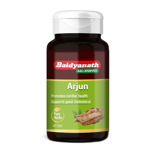 [BRSREEIBAEPBMC35] Baidyanath Arjun -60 Tablets | Ayurvedic Arjuna Extract | Supports Circulation, Lipid, Cholesterol Balance & Herbal Heart Wellness Supplement