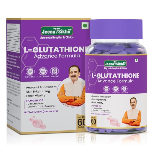 [BRSREBQPAEBRQEL6] Jeena Sikho L-Glutathione Advance Formula | Powerful Antioxidant, Skin Brightening, Detox and Immune Support | With Vitamin C and L-Arginine, 60 Tablets Pack of 1