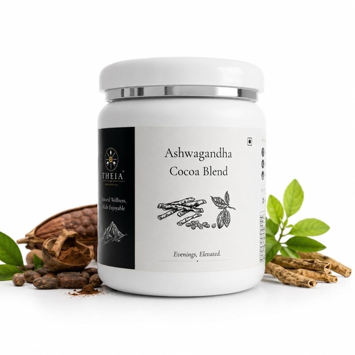 [BRSRY2Q2AQIBSFLK] THEIA Organics Ashwagandha Powder Hot Chocolate Blend with Cocoa, 200g