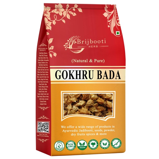 [BRSWGGA6OYNBO236] Birju Mahavir Gokhru Bada - Pedalium Murex - Large Caltrops, Natural, 400 gram (BMPL-353)