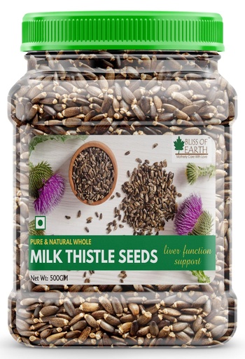 [BRSW2EDYAABRMAD4] Bliss of Earth 500gm Milk Thistle Seeds Organic Super Food Great for Guts Health & Boost Immunity (Pack of 1)