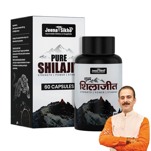 [BRSREFQPCQBRY3DA] Jeena Sikho Shuddh Shilajit Capsule| 500 mg per Serving | High Fulvic Acid & Lab Tested | Supports Energy, Strength & Stamina | 60 Capsules