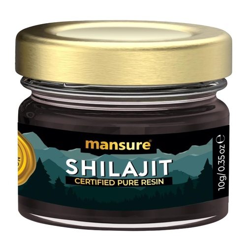 [BRSRAFA5CQJW2FDB] ManSure Shilajit/Shilajeet Resin 10g with No Fillers and 72.68% Fulvic Acid, Pure Shilajit, Performance Booster For Endurance and Stamina, 1 Pack (10g)