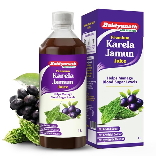 [BRSRAGQNOIPGEHTO] Baidyanath Premium Karela Jamun Juice - 1L | Supports Healthy Blood Sugar Levels Naturally |