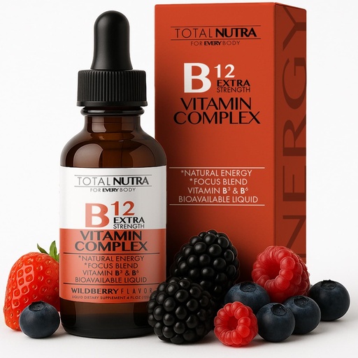 [BRSWYBQ7O56GKHTK] Extra Strength Liquid B12 Vitamin Drops- Vitamins B12, B6, B3- Vegan and Non GMO- Instant Energy, Focus & Metabolism Support with Green Tea, Carnitine & Ginkgo Biloba- Alternative to B Complex Capsule