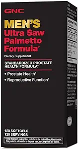 [BRSWKHAIBFYGYFA7] GNC Men's Ultra Saw Palmetto Formula, Supports Normal Prostate Function, 120 Softgels