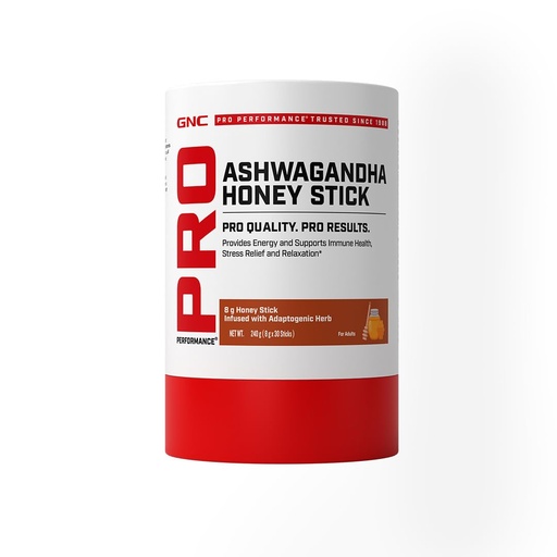 [BRSRGZQ6A4IWGEIZ] GNC Ashwagandha Honey Stick | Powerful Ayurvedic Adaptogen Formulation for Stress Relief, Energy & Recovery | With Ashwagandha & Honey | 30 Servings | Caffeine-Free | Vegetarian | 80g