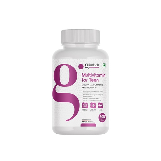 [BRSRMCYNC4IQA3DG] GLIMLACH Multivitamins For Teenagers, 50 Multivitamin Tablets, with Zinc, Vitamin C, Vitamin D3, Multiminerals and Enhances Energy, Stamina & Immunity