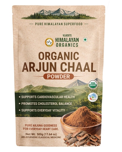 [BRSREGILCF7AYFD6] Vlado's Himalayan Organics Organic Arjun Chaal Powder-500G | 100% Natural & Pure Herbal Arjun Ki Chaal Powder For Men & Women I USDA Organic | To Support Heart Health & Promote Good Cholesterol