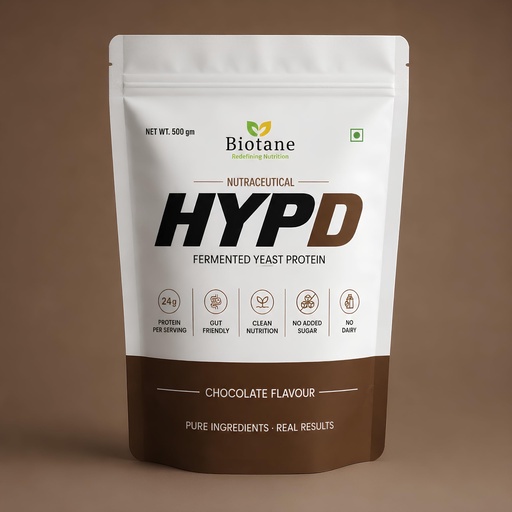 [BRSRYZARCF6AEHLJ] Biotane HYPD Yeast Protein Powder – Natural Chocolate Flavour | 24g Complete Protein I PDCAAS 1.0, All 9 Amino Acids | Vegan, Dairy-Free, No Added Sugar, Gut-Friendly | 500g