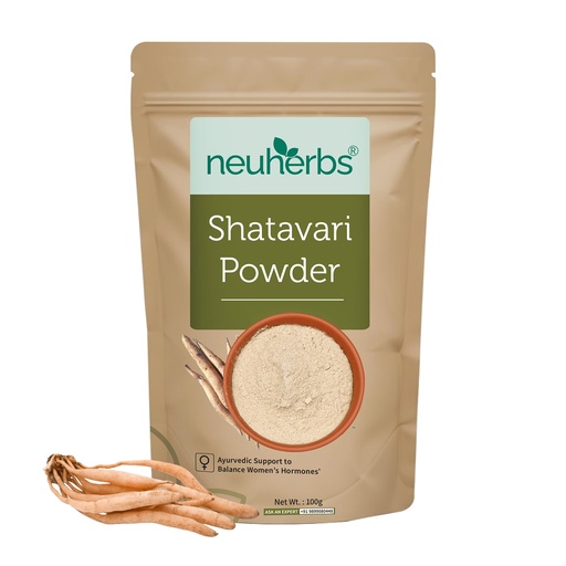 [BRSRMFDQCQOWM3AZ] Neuherbs Shatavari Powder - 100gm | Ayurvedic Support To Balance Women's Hormones | Herbal Supplement | Good For Healthy Digestion & Reproductive System