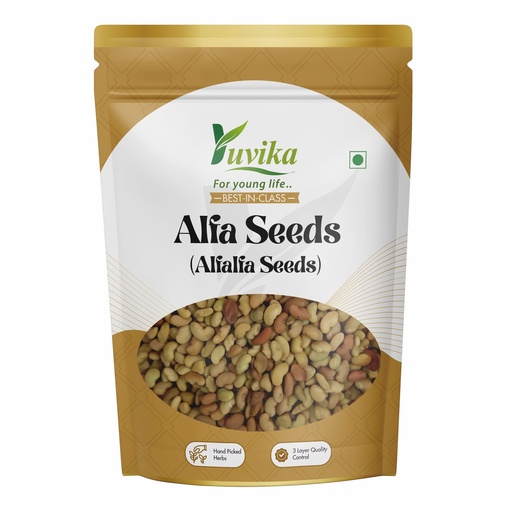 [BRSWGGQ6CEMRQA3V] Yuvika Herbs Alfa Seeds 100g | Alfalfa | Medicago Sativa | Lucerne Grass | Herbal Seeds