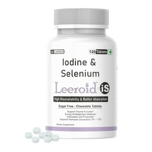 [BRSRGYD7CMFWYFY6] is (LeeWell) Chewable Iodine, Selenium Supplements | L selenomethionine, Potassium iodide | High Bioavailability, Support Thyroid Function & Energy -120 Sugar-Free Tablets
