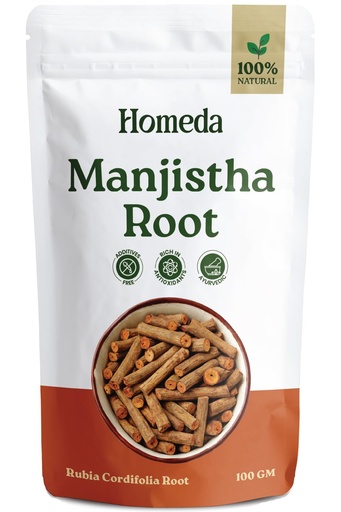 [BRSWGEAYDNYBQHL3] Shudh Online Manjistha Root, Majith Organic, Indian Madder (100 Grams) - Eating, Skin whitening, Face, Hair - Manjishtha, Manjishta, Manjishta, Manjista