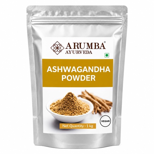 [BRSROYYCOIHWKG33] Ashwagandha Churna Powder 1Kg, Made with 100% Natural Ashwagandha Root, Withania Somnifera, Indian Ginseng For Stress Relief, Overall wellness support