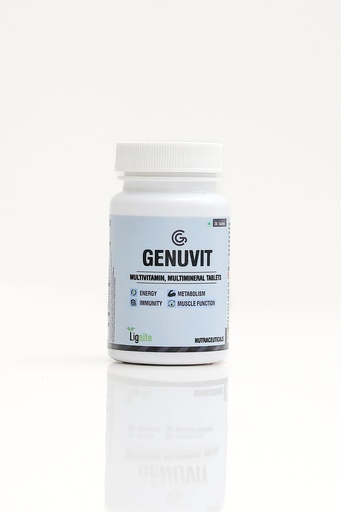 [BRSRGHT2OB6QMALG] GENUVIT Multivitamin & Multimineral Tablets | Supports Energy, Metabolism & Immunity | 30 Tablets | Daily Wellness Supplement