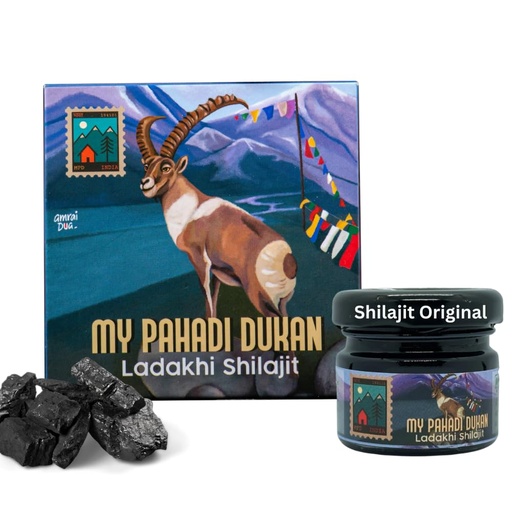 [BRSROAT4C4MBSG3U] My Pahadi Dukan Ladakhi Shilajit Resin 20g, 100% Pure Himalayan Shilajit, 80%+ Acid, Natural Stamina & Strength Booster, Energy & Immunity Support, Lab-Tested Authentic Resin, Natural Gold-Rich