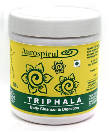 [BRSROBIHCANGKHTU] Organic Certified Triphala - 500 Veg Capsules (Pack of 1)