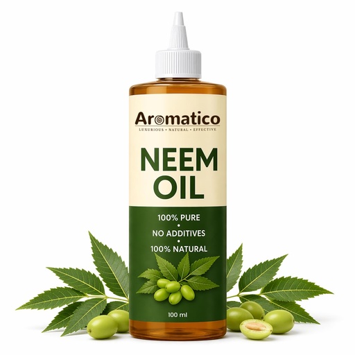 [BRSRYY3YCIJQYD3O] AROMATICO Neem Oil for Skin, Face & Body - Cold Pressed Neem Oil for Dry Skin, Hair & Scalp Care | Natural Neem Hair Oil & Plant Care Oil | 100ml