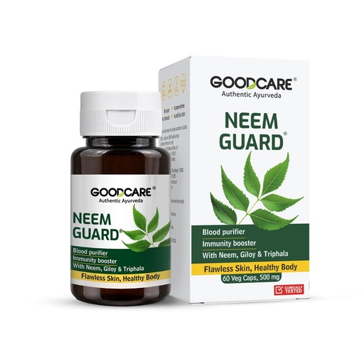 [BRSWIZICB57QGYA5] Goodcare Neem Guard 60 Capsules | With Neem, Giloy & Triphala | Fights Acne, Skin Infections & Boosts Immunity| Clinically Tested Formula