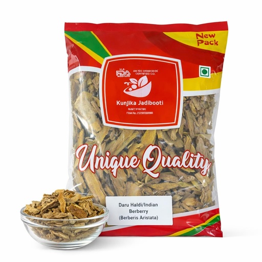 [BRSROAQ7BUCWEFDK] Kunjika Jadibooti Daru Haldi Dried Maramanjal Bark | Daruharidra | Berberis Aristata | Indian Berberry Bark - Whole (100 GM)