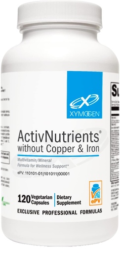 [BRSWI2Q2AENQE2LY] XYMOGEN ActivNutrients Without Copper & Iron - Multimineral Formula for Wellness Support - Antioxidant Activity Support - Vegetarian, Non-GMO & Gluten Free - 120 Capsules