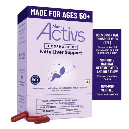 [BRSRGEL6OB5QM33L] Fatty Liver Support Capsules | Essential Phospholipids 630 mg from Soy Lecithin | Supplements For Adults 50+ | 60 Capsules, 30 Day Supply