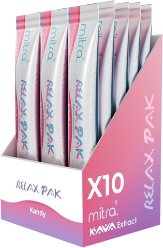 [BRSROGI2OUIG2YL3] Mitra9 Kava Powder RelaxPak - Kandy Kava Extract Powder Packets | Mood Enhancer | Plant Based | Promotes Natural Calm & Clarity | Easy Open Single-Serving Stick (10)
