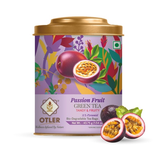 [BRSREHA6CEHRA2TV] Otler Passion Fruit Green Tea – 25 Herbal Tea Bags | Green Tea with Passion Fruit, Nettle, Lemongrass & Citrus | Refreshing, Energising & Fruity | Medium Caffeine