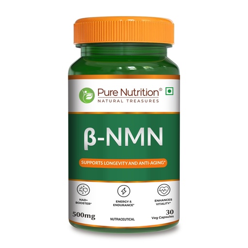 [BRSRAAI2C57WM236] Pure Nutrition NMN Supplement 500mg (30 Capsules) | NAD Booster | Nicotinamide Mononucleotide | Supports Longevity & Metabolism Supports Healthy Aging & Increases Energy Levels