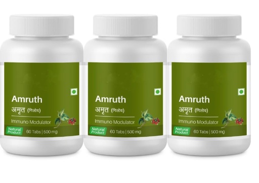 [BRSRYZIEDIGWAFD3] Sri Sri Amruth 500Mg Tablet - 60 Count-Pack Of 3